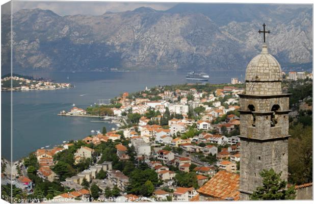 View over Kotor, Montenegro Canvas Print by Lensw0rld 