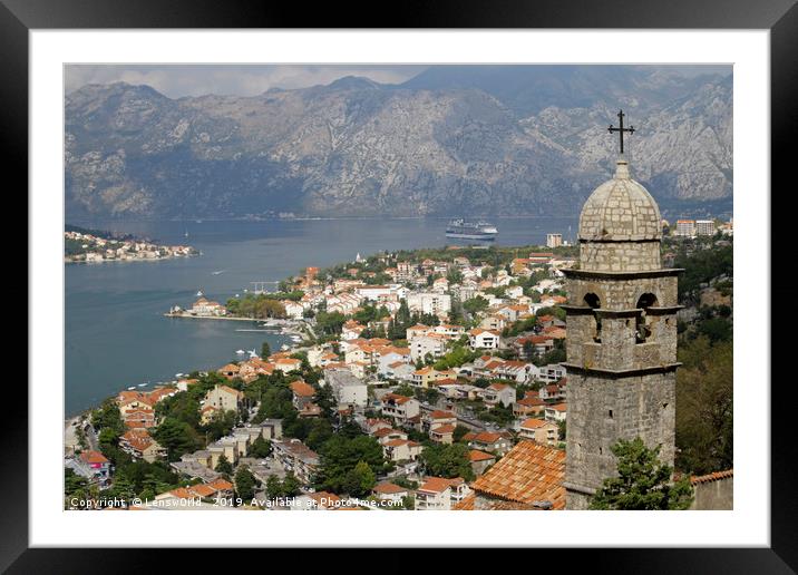 View over Kotor, Montenegro Framed Mounted Print by Lensw0rld 