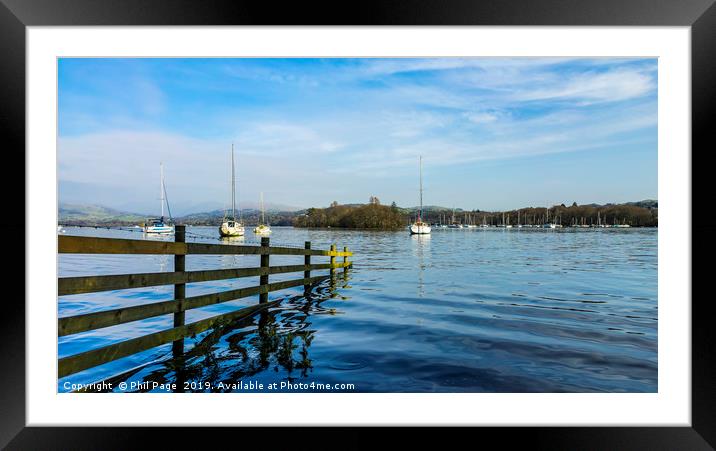 Tranquillity on Lake Windermere Framed Mounted Print by Phil Page
