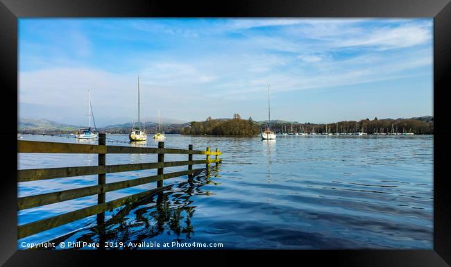 Tranquillity on Lake Windermere Framed Print by Phil Page