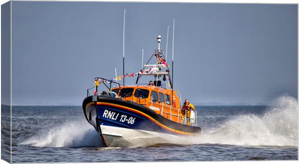 Hoylake Lifeboat _ On its Way Canvas Print by Rob Lester
