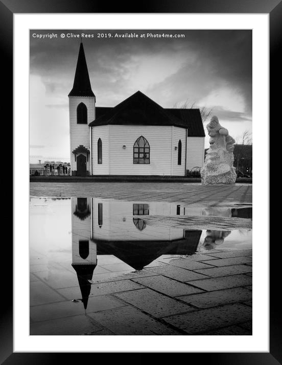 Norwegian Church Cardiff Bay Framed Mounted Print by Clive Rees