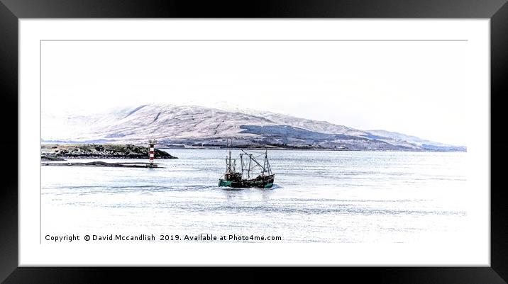     Leaving Oban                            Framed Mounted Print by David Mccandlish