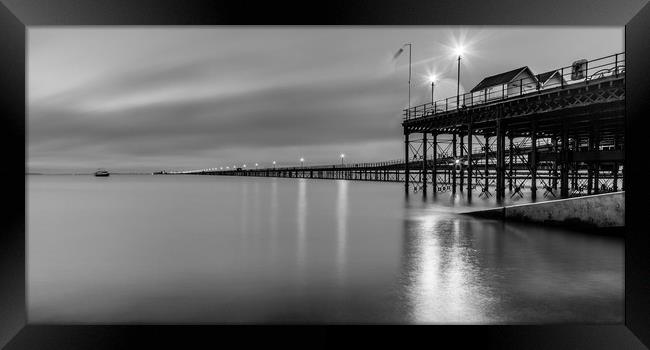 Southend Pleasure Pier at Sunset Framed Print by Dave Denby