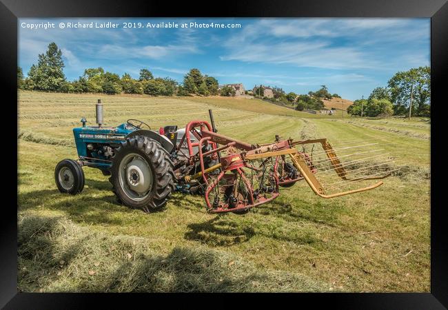 Vintage Haymaking Framed Print by Richard Laidler