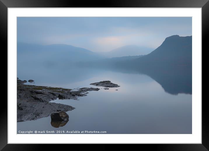 Early Morning Derwent Water  Framed Mounted Print by mark Smith