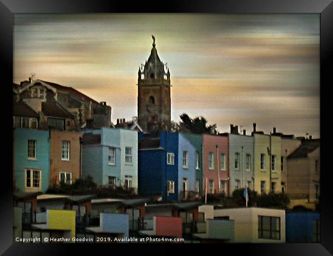 Multi Coloured Houses Framed Print by Heather Goodwin