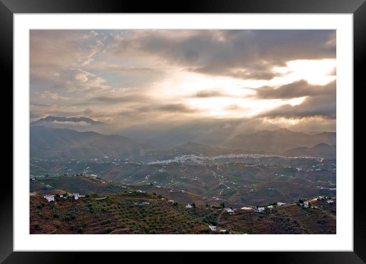 Frigiliana Costa del Sol Andalucia Spain Framed Mounted Print by Andy Evans Photos