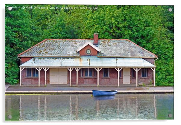 The Old Boat House Acrylic by Mark D Popovic