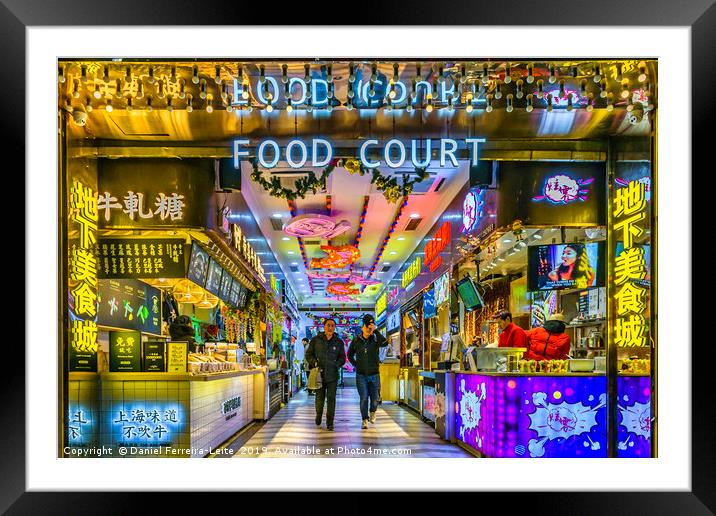 Street Food Court Market, Shanghai, China Framed Mounted Print by Daniel Ferreira-Leite