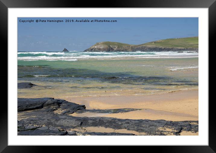Constantine Bay in Cornwall Framed Mounted Print by Pete Hemington