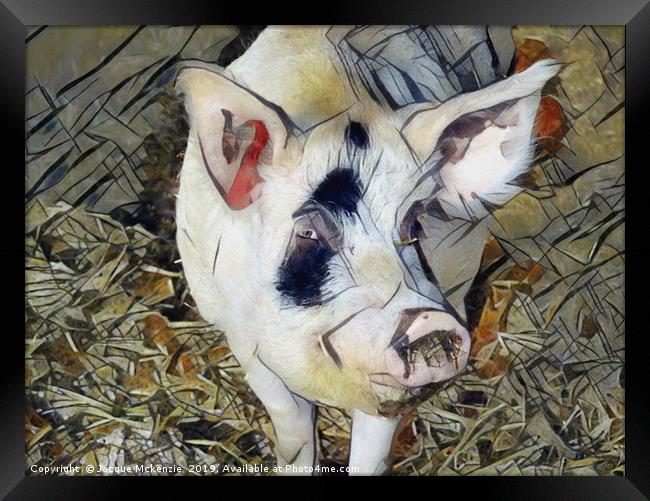 PORKY PIG Framed Print by Jacque Mckenzie