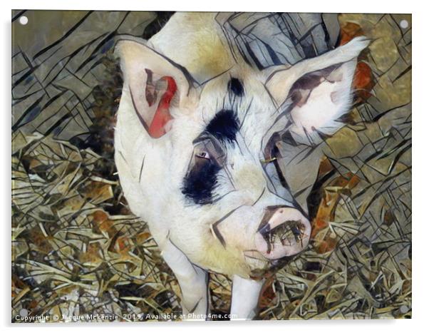 PORKY PIG Acrylic by Jacque Mckenzie