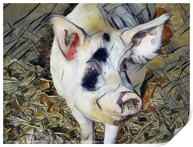 PORKY PIG Print by Jacque Mckenzie