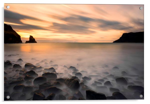 Talisker Bay Sunset Isle of Skye Acrylic by Derek Beattie