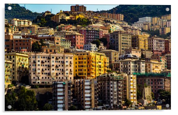 Genoa Cityscape Acrylic by Dave Denby