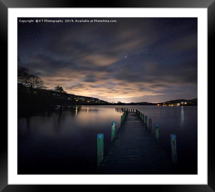 Monk Coniston Jetty on Coniston Water Framed Mounted Print by K7 Photography