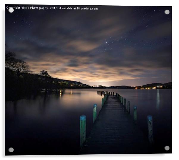Monk Coniston Jetty on Coniston Water Acrylic by K7 Photography