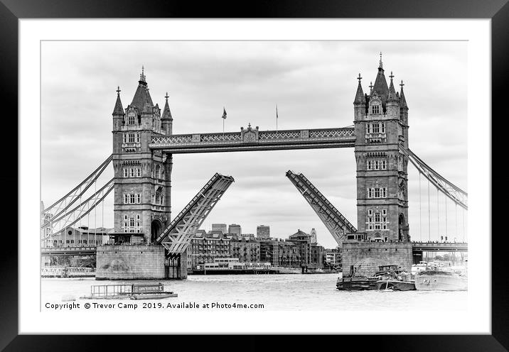 Tower Bridge - Toned image Framed Mounted Print by Trevor Camp