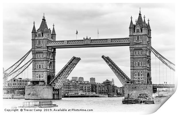 Tower Bridge - Toned image Print by Trevor Camp