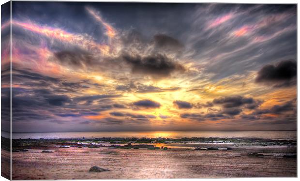 Hunstanton Sunset Canvas Print by Mike Sherman Photog
