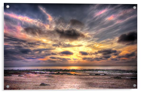 Hunstanton Sunset Acrylic by Mike Sherman Photog
