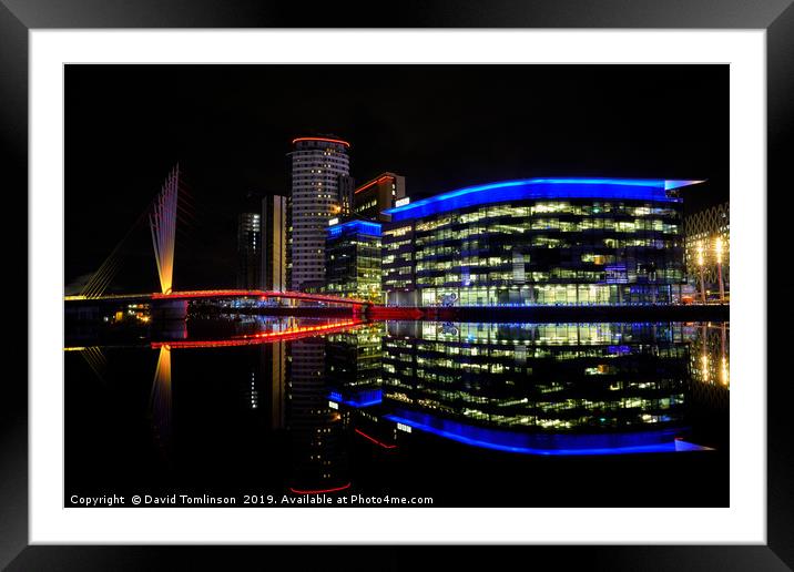 Media City -  Salford Quays Manchester  Framed Mounted Print by David Tomlinson