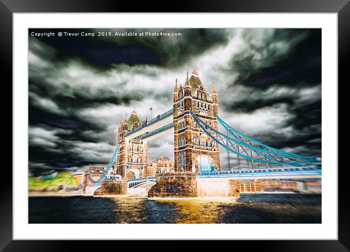 Tower Bridge - Solar Blur and Zoom Framed Mounted Print by Trevor Camp