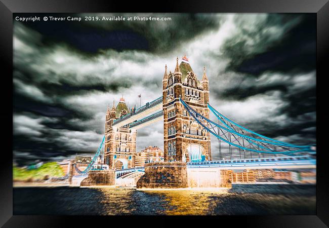 Tower Bridge - Solar Blur and Zoom Framed Print by Trevor Camp