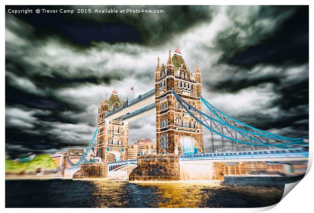 Tower Bridge - Solar Blur and Zoom Print by Trevor Camp