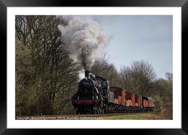 Standard Class 2 78018 on the Freight  3 Framed Mounted Print by David Tomlinson