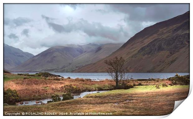 "Clouds lifting at Wastwater" Print by ROS RIDLEY