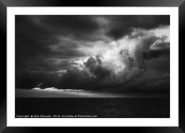 Storm Framed Mounted Print by John Edwards