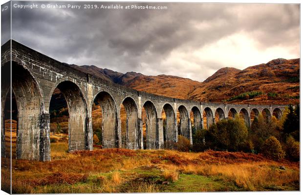 The Enchanting Glenfinnan Railway Overpass Canvas Print by Graham Parry