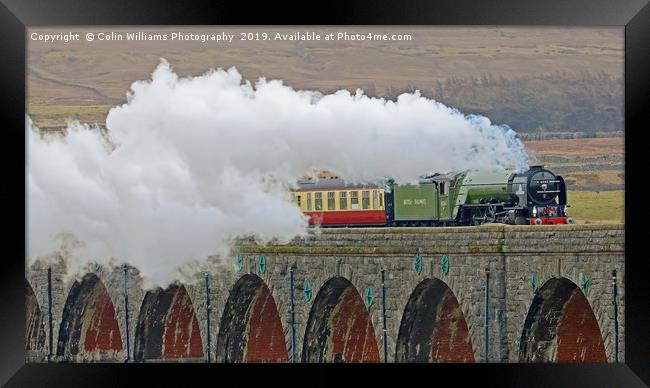 Tornado 60163 Crossing The Ribblehead Viaduct - 1 Framed Print by Colin Williams Photography