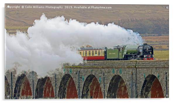 Tornado 60163 Crossing The Ribblehead Viaduct - 1 Acrylic by Colin Williams Photography