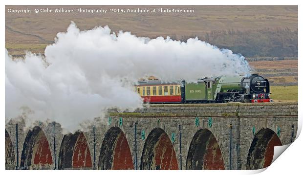 Tornado 60163 Crossing The Ribblehead Viaduct - 1 Print by Colin Williams Photography