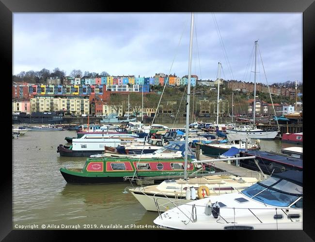 Bristol City Harbour Waterfront Framed Print by Ailsa Darragh