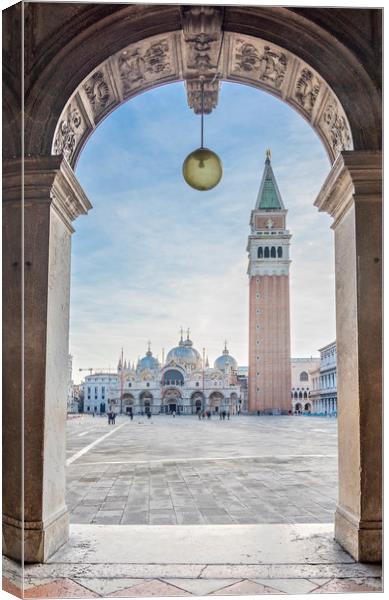 St Mark's Square, Venice Canvas Print by Graham Custance