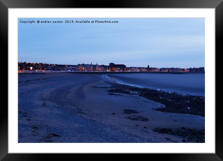 MORECAMBE IN LIGHT Framed Mounted Print by andrew saxton