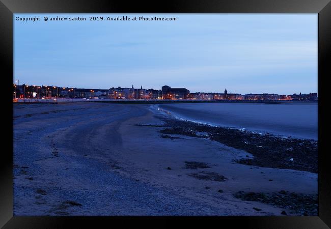 MORECAMBE IN LIGHT Framed Print by andrew saxton