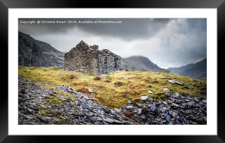 Dinorwic Slate Quarry - Times Gone By Framed Mounted Print by Christine Smart