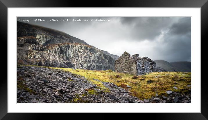 Dinorwic Slate Quarry - What Remains Framed Mounted Print by Christine Smart