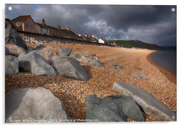 Beesands Beach, Devon Acrylic by Paul F Prestidge