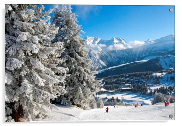 Courchevel 1850 3 Valleys Alps France Acrylic by Andy Evans Photos