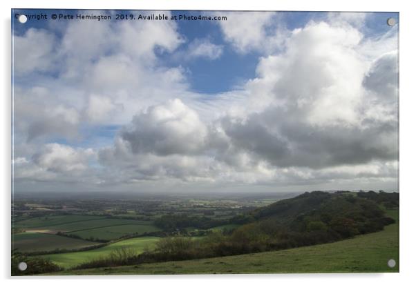 The weald from Mount Harry Acrylic by Pete Hemington