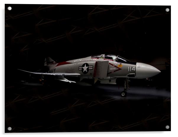 US Navy F-4 Phantom Acrylic by Keith Campbell