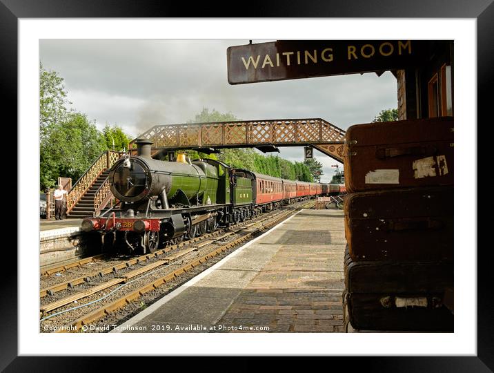 GWR Heavy Freight Engine 2857 at Bridgnorth  Framed Mounted Print by David Tomlinson