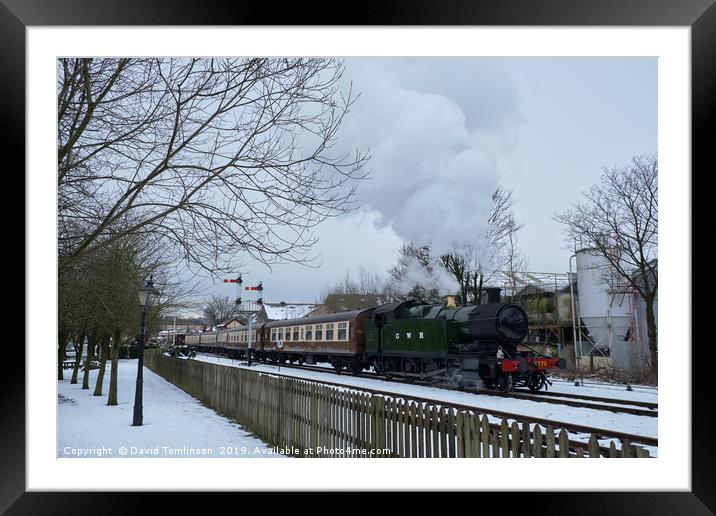 Winter Steam  Framed Mounted Print by David Tomlinson
