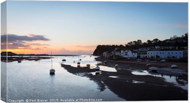 Shaldon and Teignmouth Canvas Print by Paul Brewer